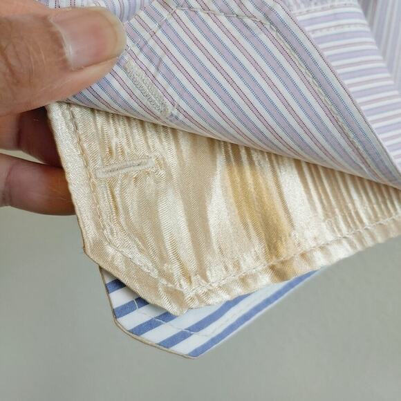 Scotch and Soda Men's Lavender White Striped Long Sleeve Shirt Sz XXL Office - Picture 8 of 14